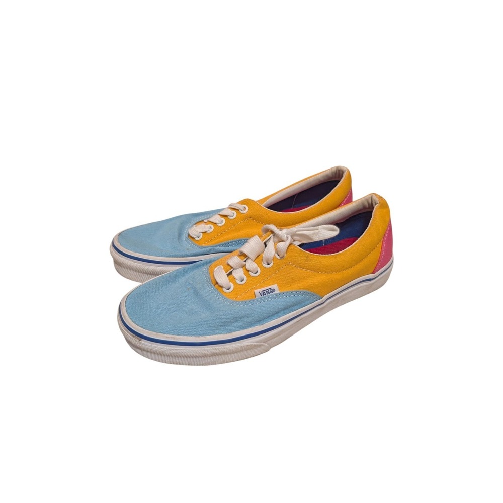 Vans Off The Wall Pastel Canvas Shoes - Womens 10 / Mens 8.5 - Pink Blue Orange